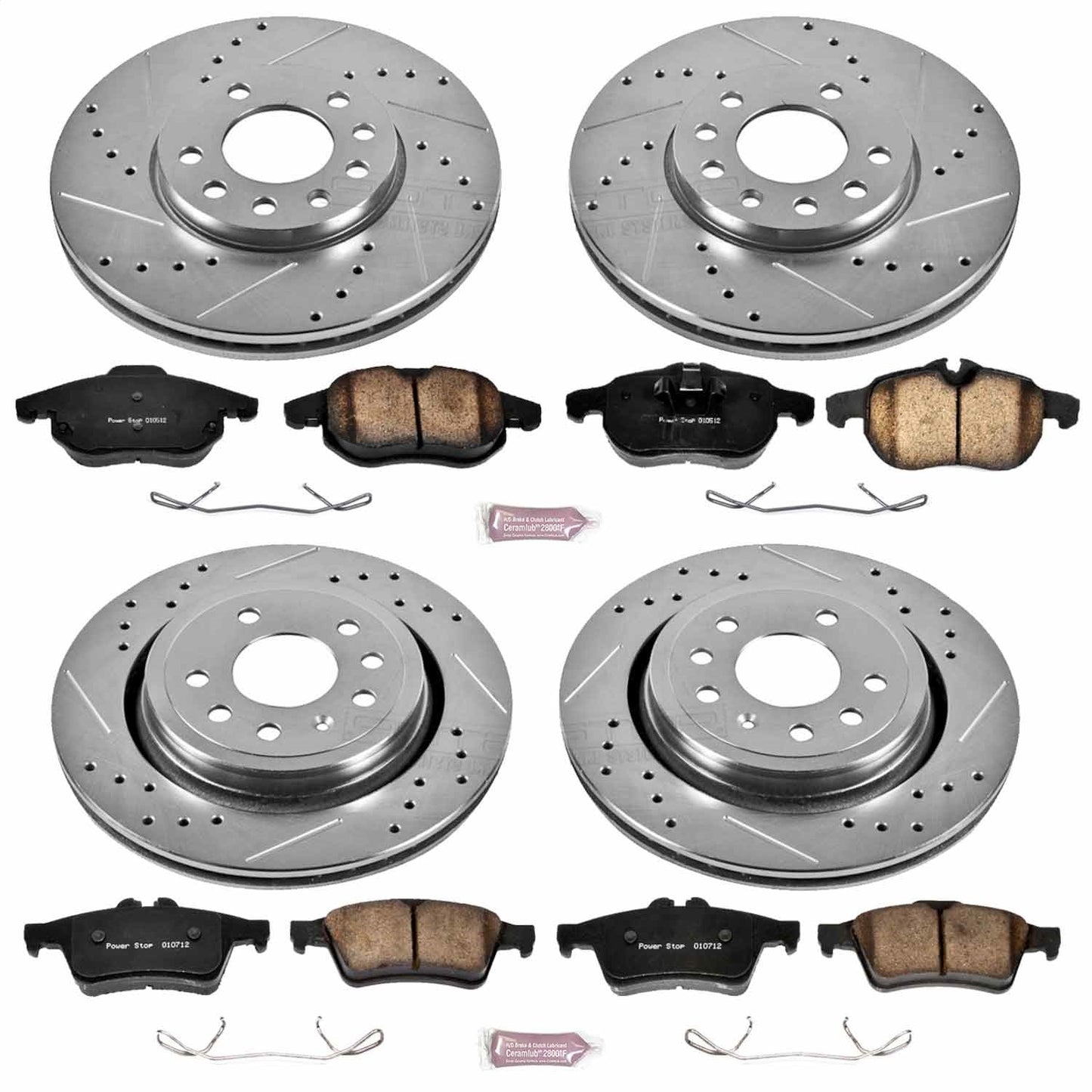 PowerStop Front & Rear Z23 Evolution Sport Brake Kit | Saab 9-3 (06-07) (K4054)