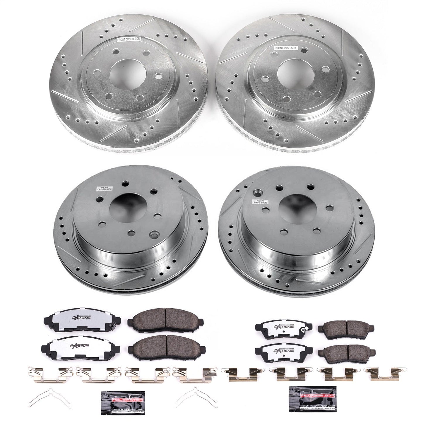 PowerStop Front & Rear Z36 Truck & Tow Brake Kit | Nissan Frontier (05-18) (K4062-36)