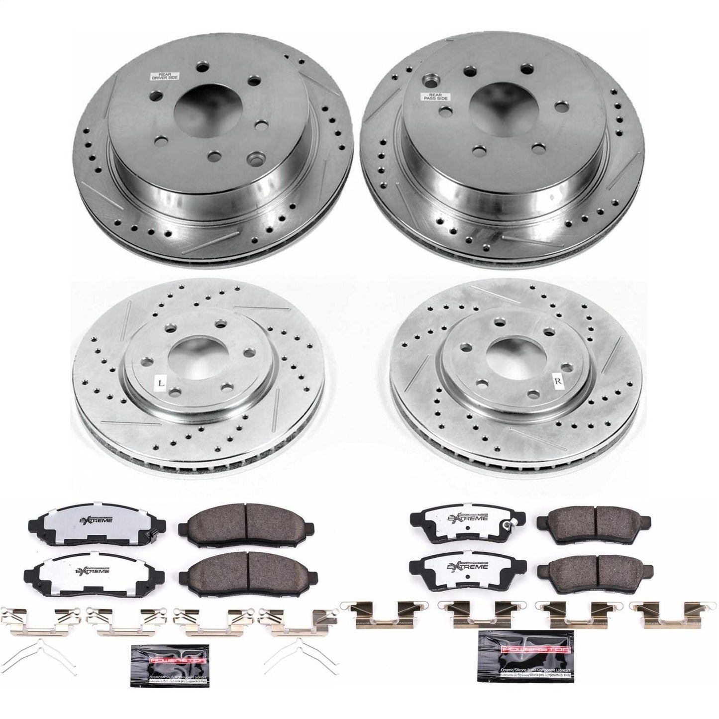 PowerStop Front & Rear Z36 Truck & Tow Brake Kit | Nissan Frontier (05-18) (K4063-36)