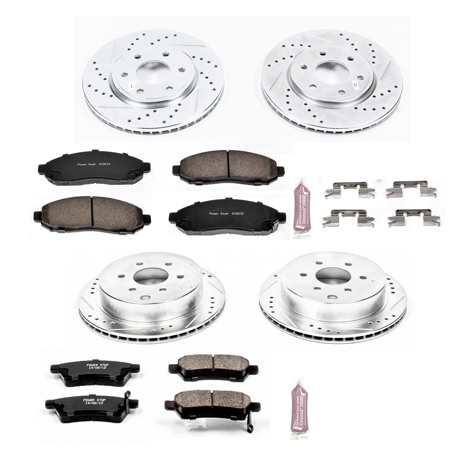 PowerStop Front & Rear Z23 Evolution Sport Brake Kit | Nissan Frontier (05-18) (K4063)