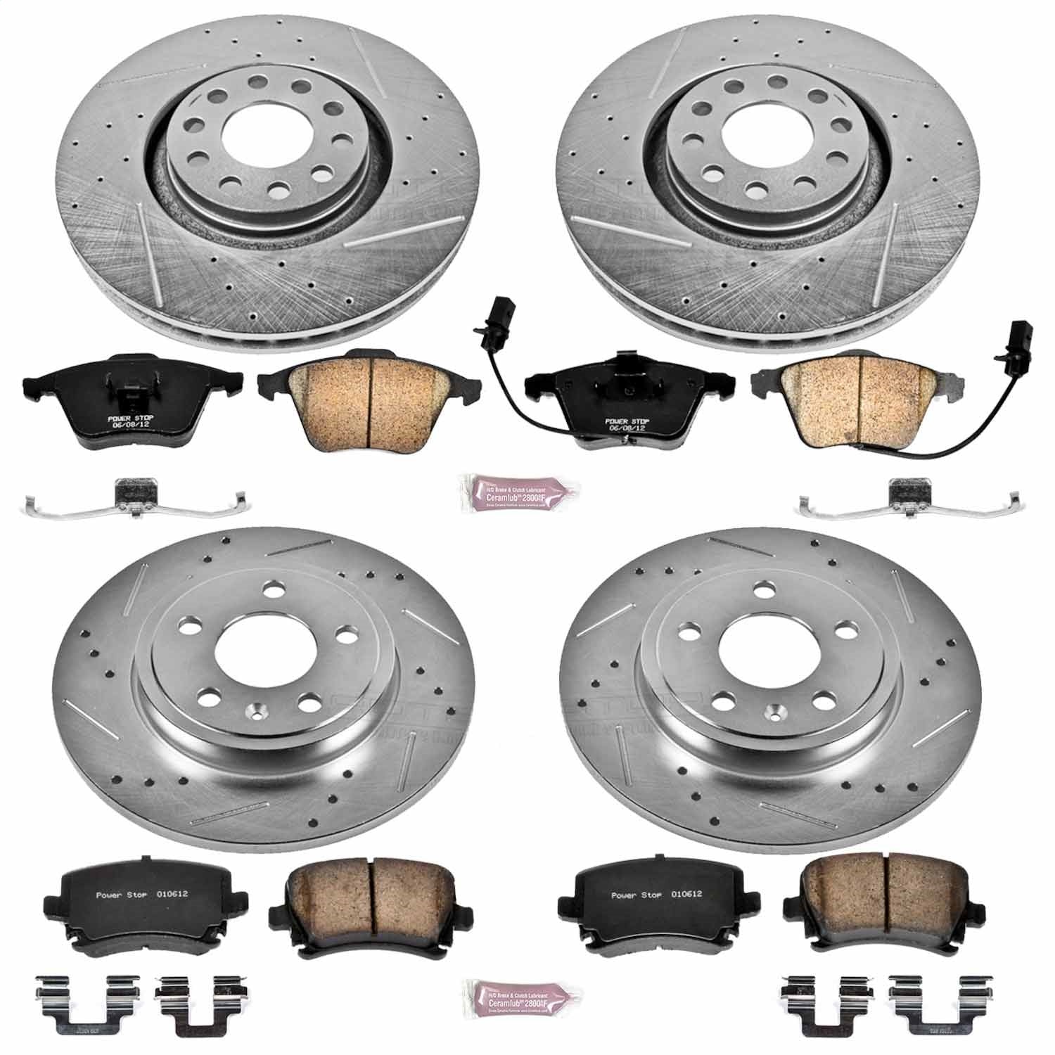 PowerStop Front & Rear Z23 Evolution Sport Brake Kit | Audi A4 (05-09) (K4065)