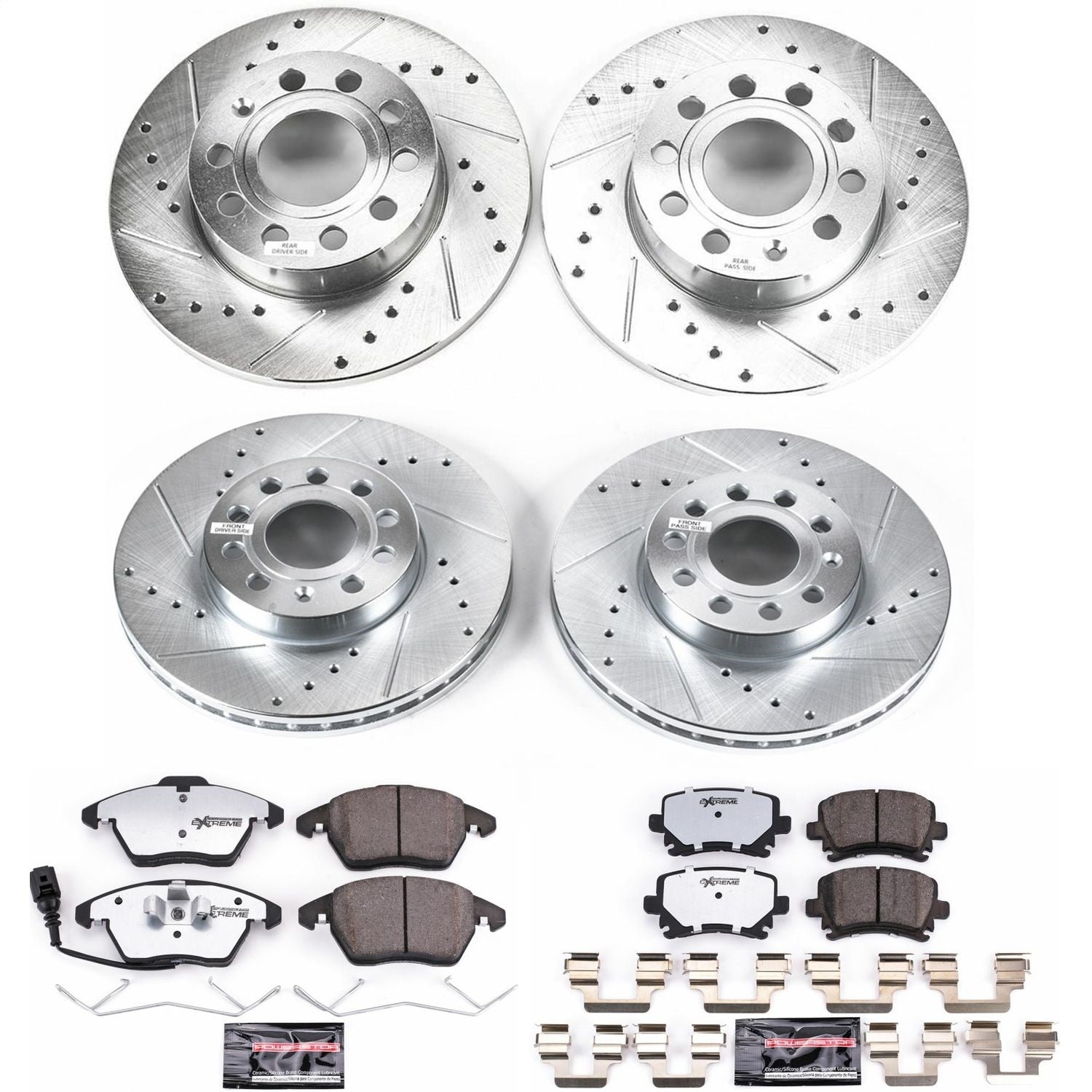 PowerStop Front & Rear Z26 Street Warrior Brake Kit | Volkswagen Jetta (05-10) (K4068-26)