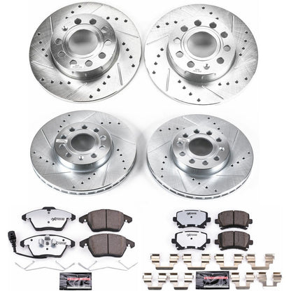 PowerStop Front & Rear Z26 Street Warrior Brake Kit | Volkswagen Jetta (05-10) (K4068-26)
