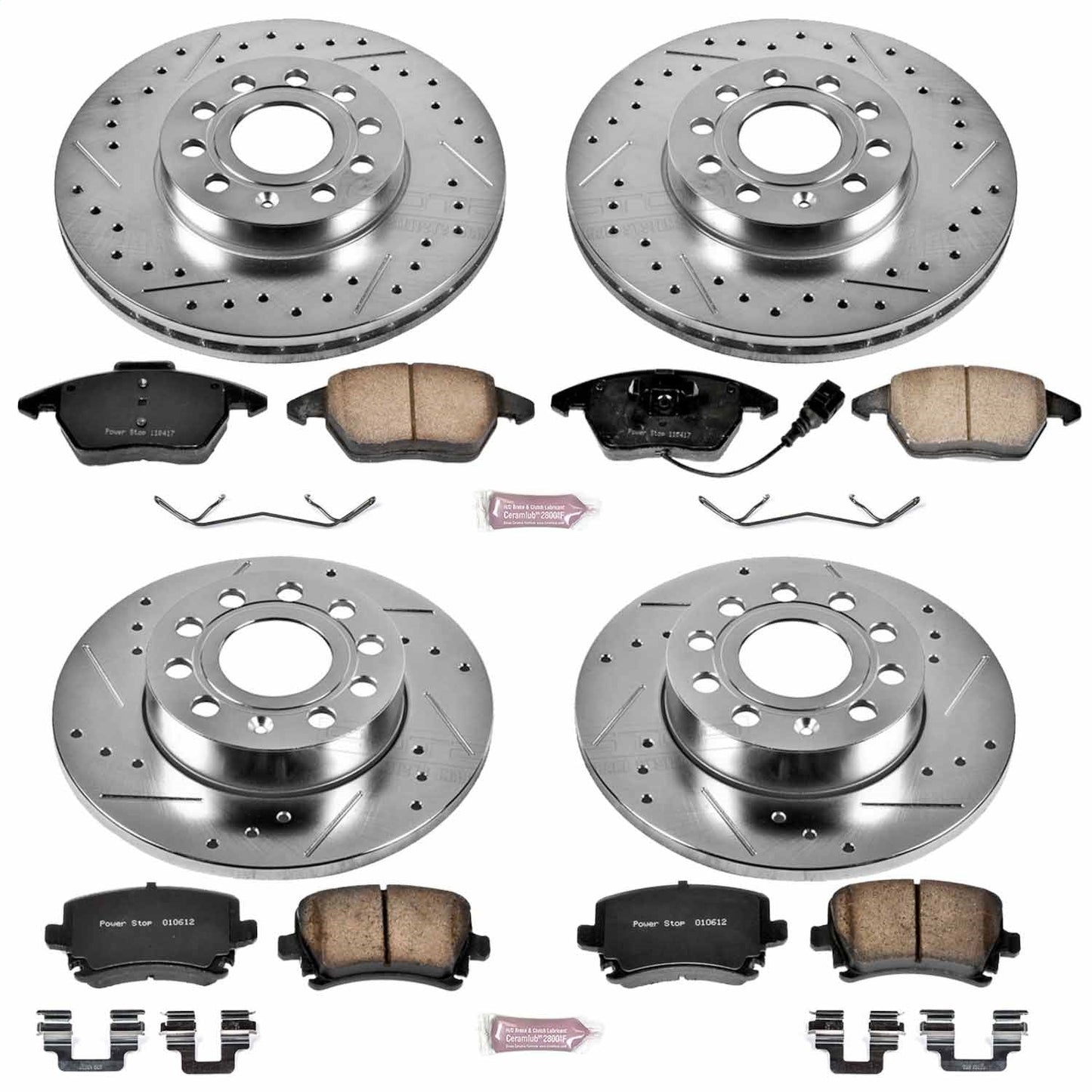 PowerStop Front & Rear Z23 Evolution Sport Brake Kit | Volkswagen Jetta (05-10) (K4068)