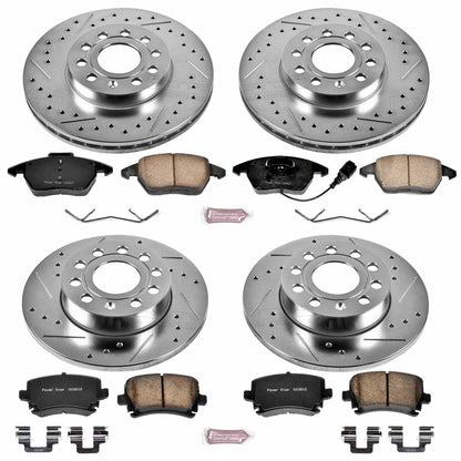 PowerStop Front & Rear Z23 Evolution Sport Brake Kit | Volkswagen Jetta (05-10) (K4068)