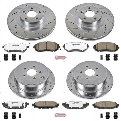 PowerStop Front & Rear Z26 Street Warrior Brake Kit | Subaru Forester (09-10) (K4077-26)