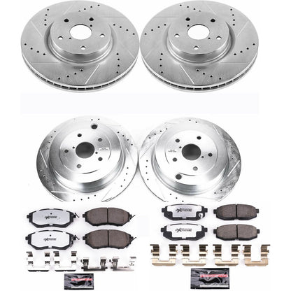 PowerStop Front & Rear Z26 Street Warrior Brake Kit | Subaru B9 Tribeca (06-07) (K4088-26)
