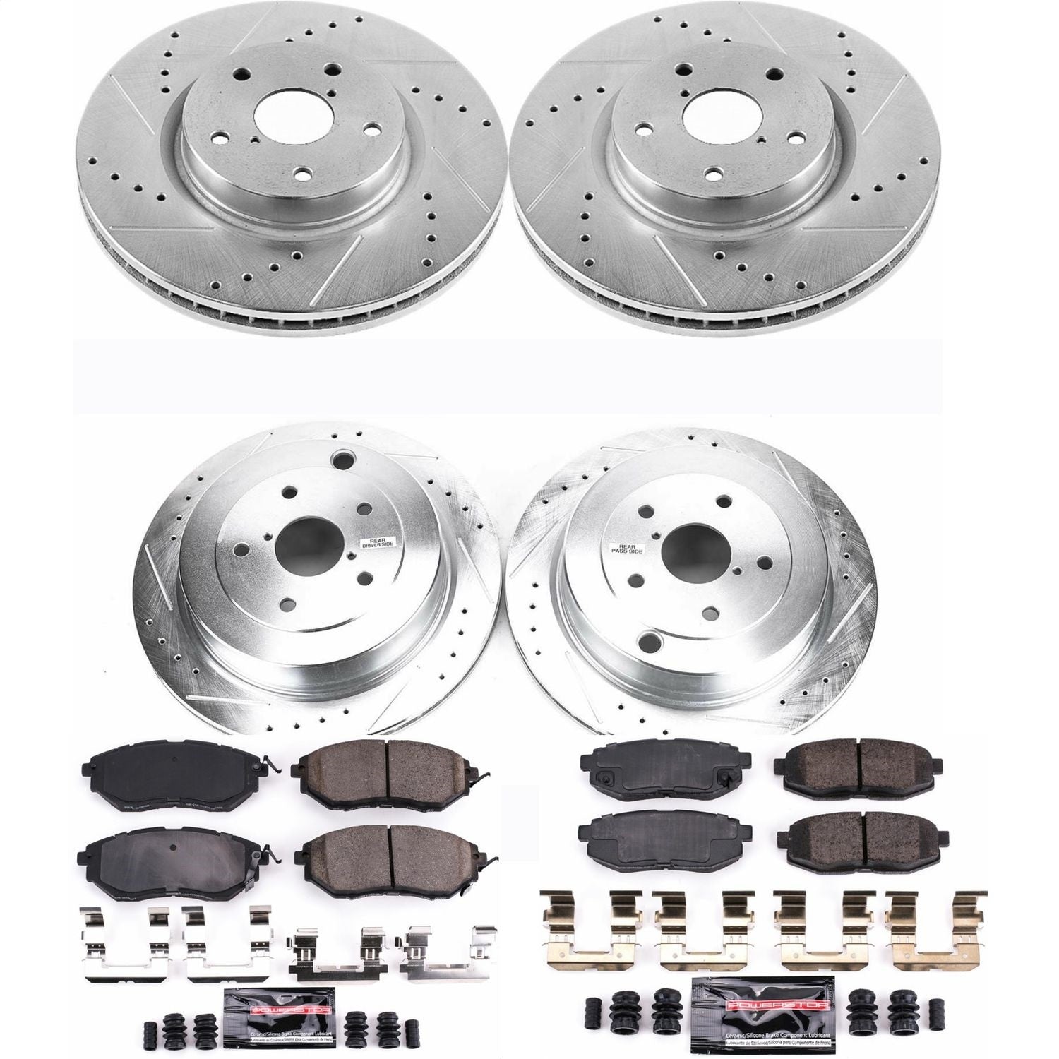 PowerStop Front & Rear Z23 Evolution Sport Brake Kit | Subaru B9 Tribeca (06-07) (K4088)