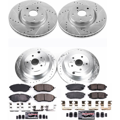 PowerStop Front & Rear Z23 Evolution Sport Brake Kit | Subaru B9 Tribeca (06-07) (K4088)