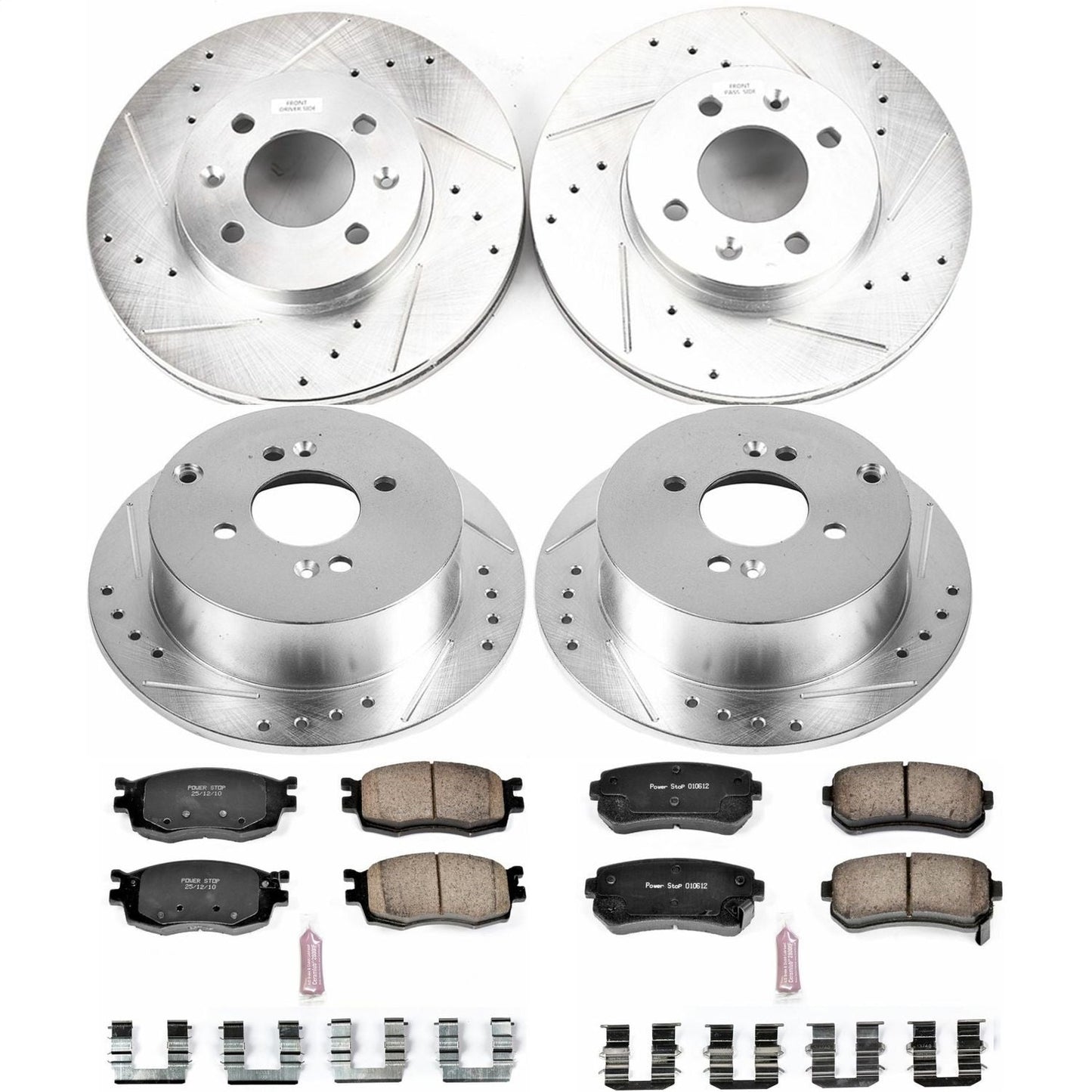 PowerStop Front & Rear Z23 Evolution Sport Brake Kit | Hyundai Accent (06-07) (K4091)