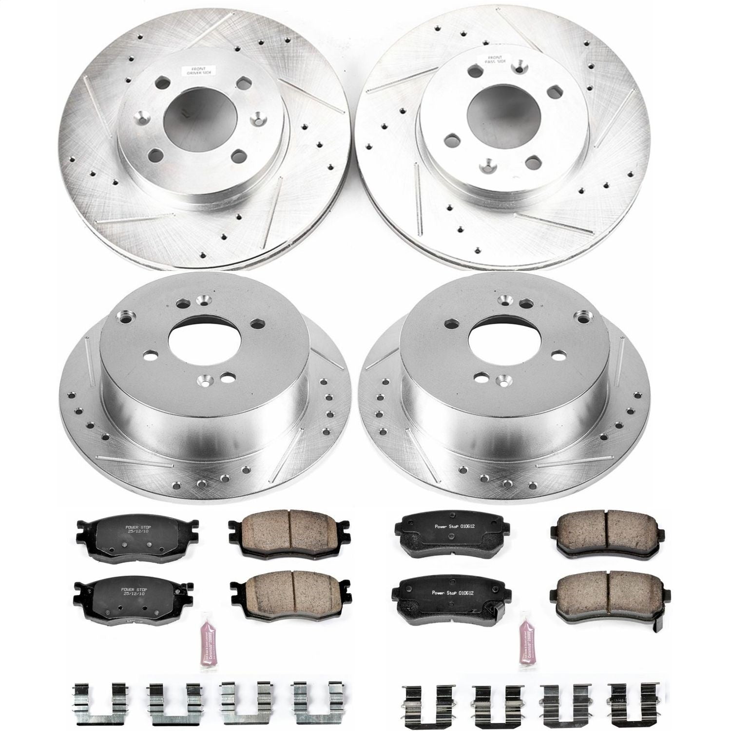 PowerStop Front & Rear Z23 Evolution Sport Brake Kit | Hyundai Accent (06-07) (K4091)