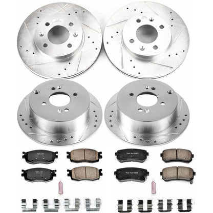 PowerStop Front & Rear Z23 Evolution Sport Brake Kit | Hyundai Accent (06-07) (K4091)