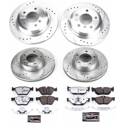 PowerStop Front & Rear Z26 Street Warrior Brake Kit | BMW 328xi (07) (K4102-26)