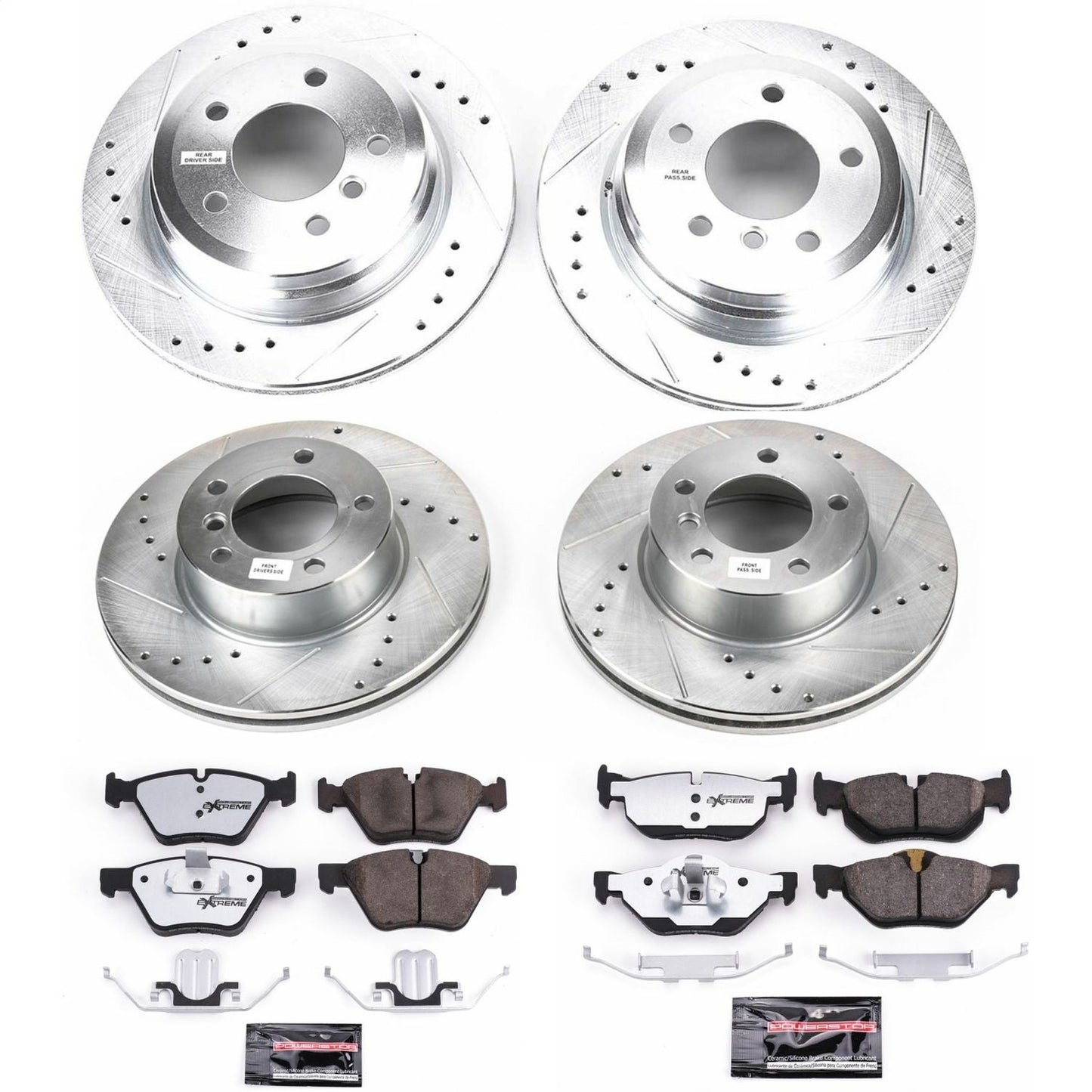PowerStop Front & Rear Z26 Street Warrior Brake Kit | BMW 328i (07) (K4103-26)