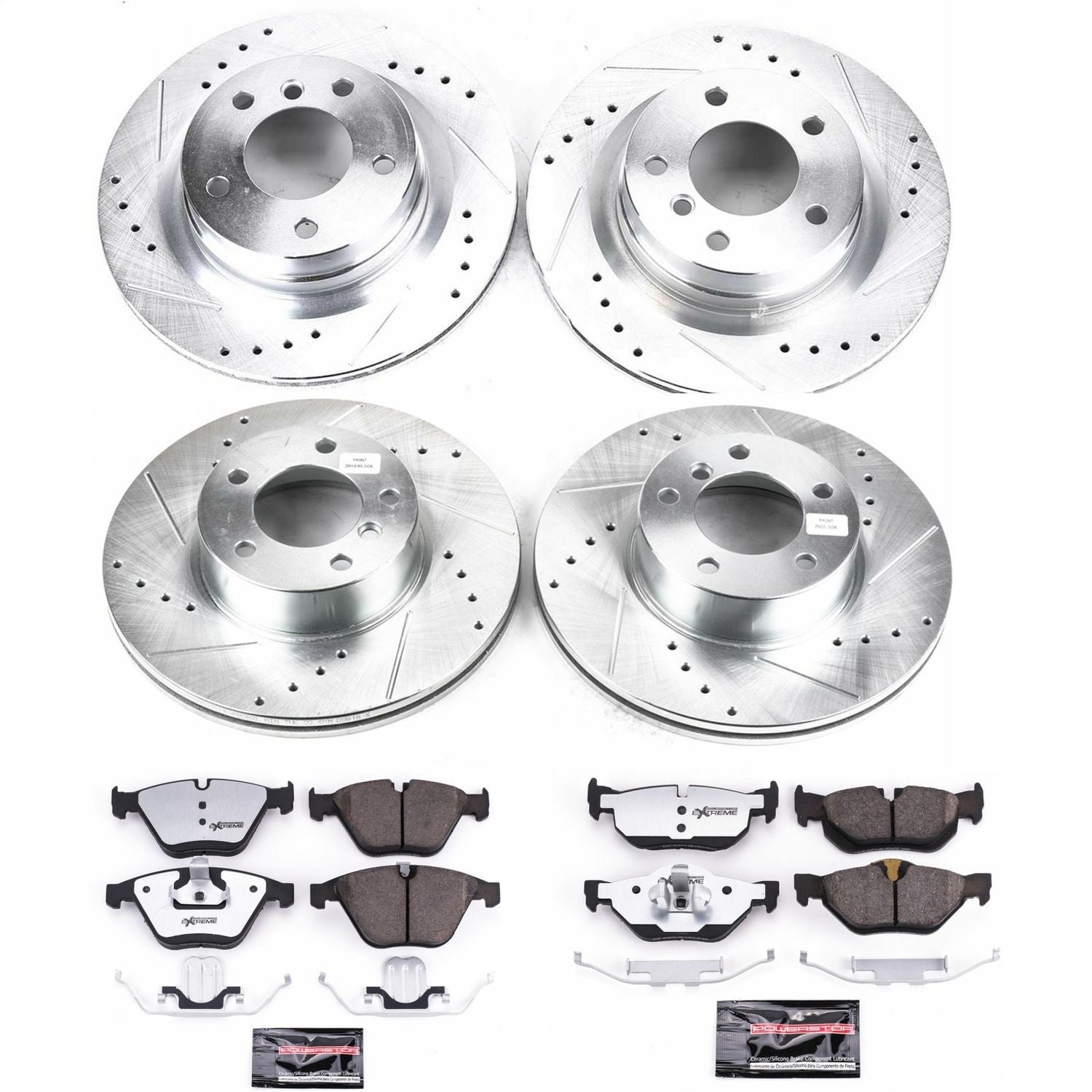 PowerStop Front & Rear Z26 Street Warrior Brake Kit | BMW 328i (08-10) (K4107-26)