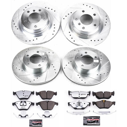 PowerStop Front & Rear Z26 Street Warrior Brake Kit | BMW 328i (08-10) (K4107-26)