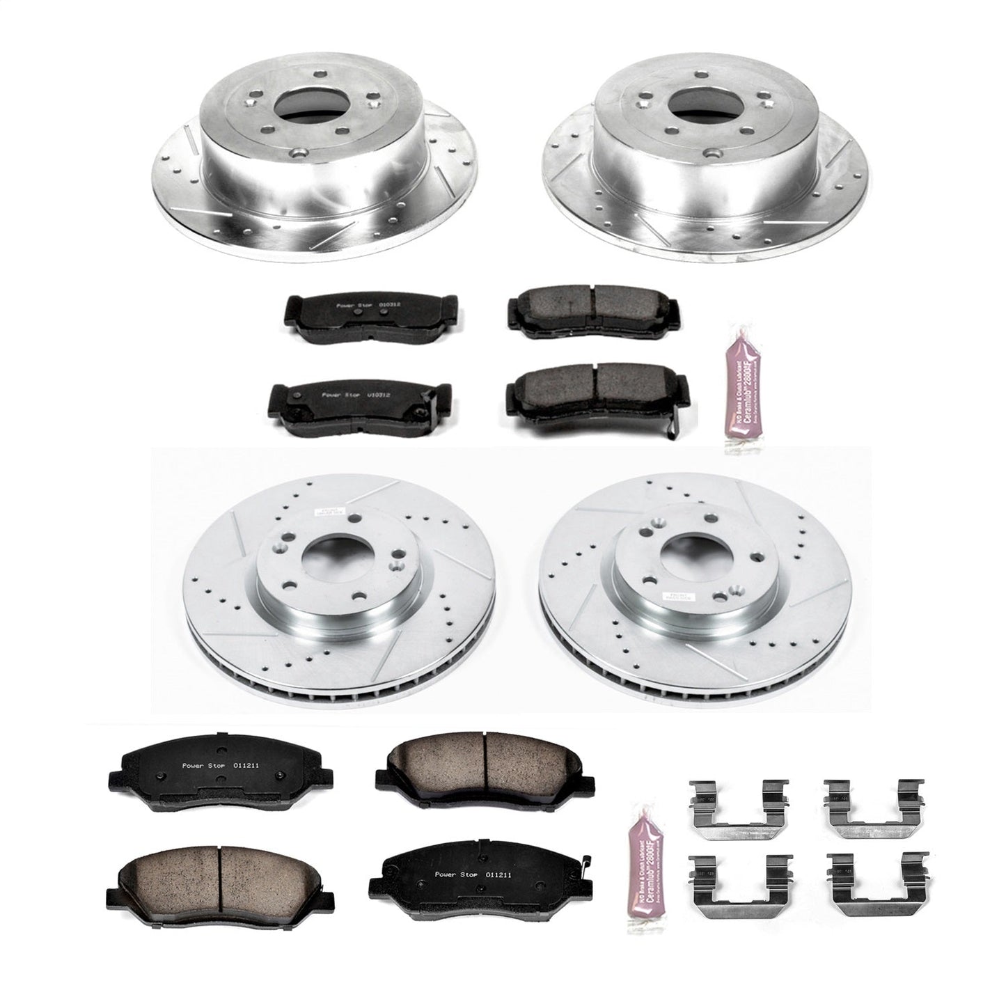 PowerStop Front & Rear Z23 Evolution Sport Brake Kit | Hyundai Santa Fe (07-09) (K4116)