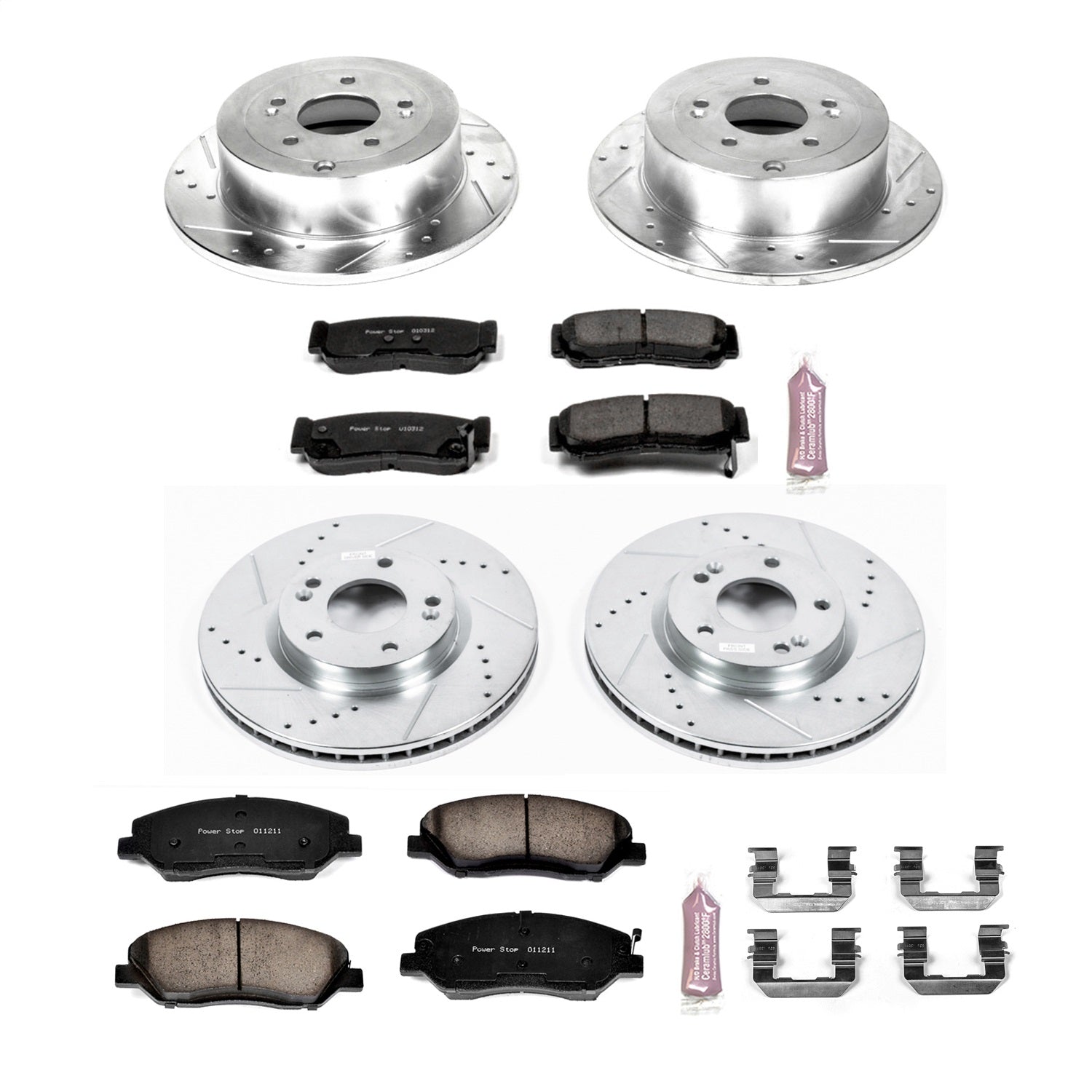 PowerStop Front & Rear Z23 Evolution Sport Brake Kit | Hyundai Santa Fe (07-09) (K4116)