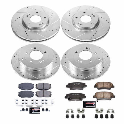 PowerStop Front & Rear Z23 Evolution Sport Brake Kit | Kia Amanti (07-09) (K4127)