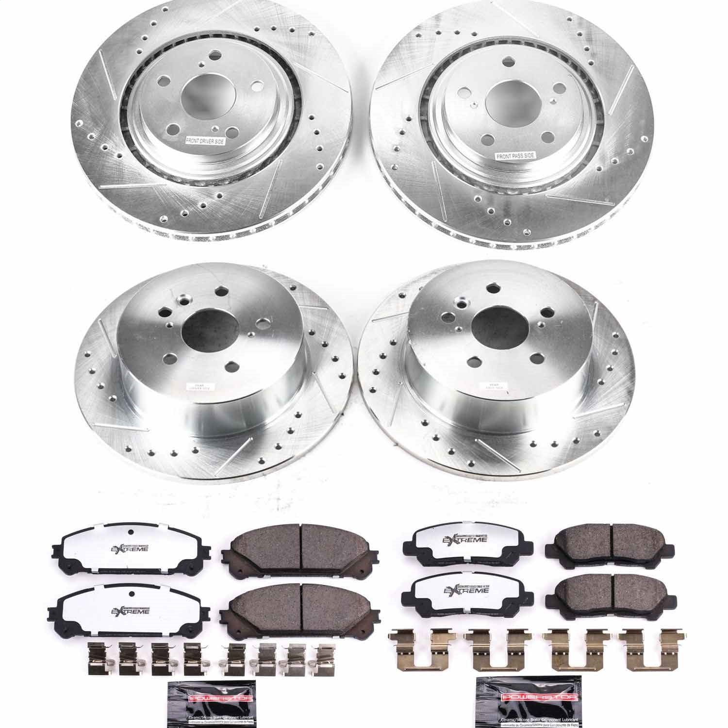 PowerStop Front & Rear Z36 Truck & Tow Brake Kit | Toyota Highlander (08-13) (K4129-36)