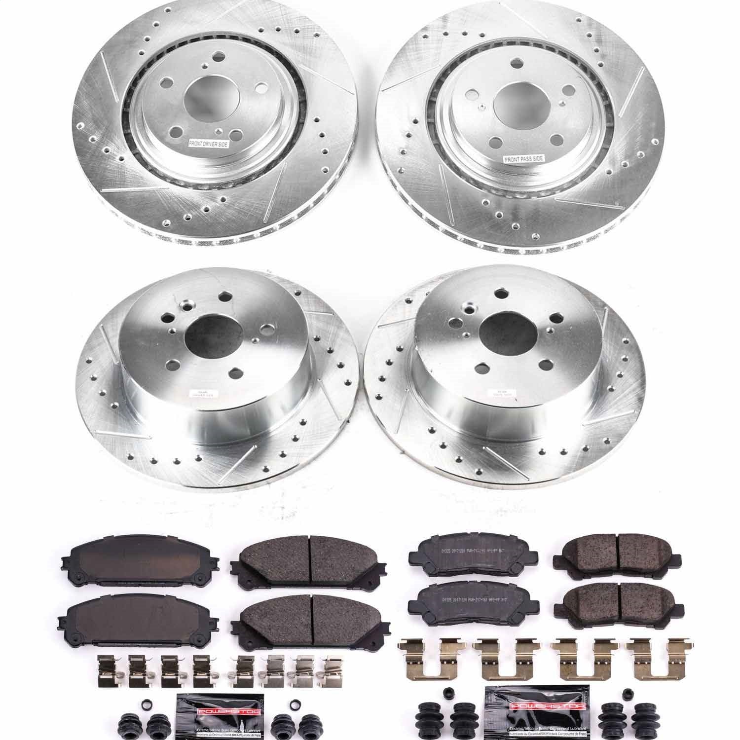PowerStop Front & Rear Z23 Evolution Sport Brake Kit | Toyota Highlander (08-13) (K4129)