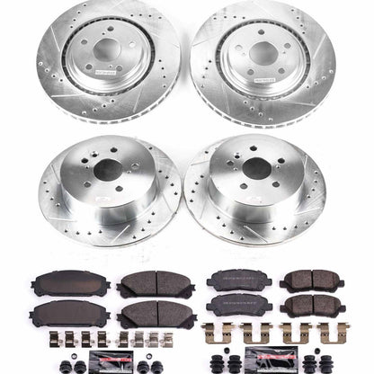 PowerStop Front & Rear Z23 Evolution Sport Brake Kit | Toyota Highlander (08-13) (K4129)