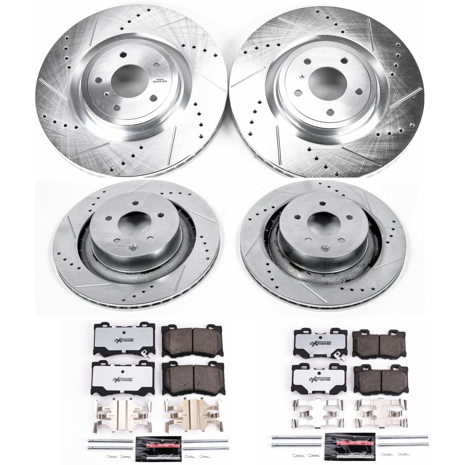 PowerStop Front & Rear Z26 Street Warrior Brake Kit | Infiniti G37 (08-13) (K4138-26)