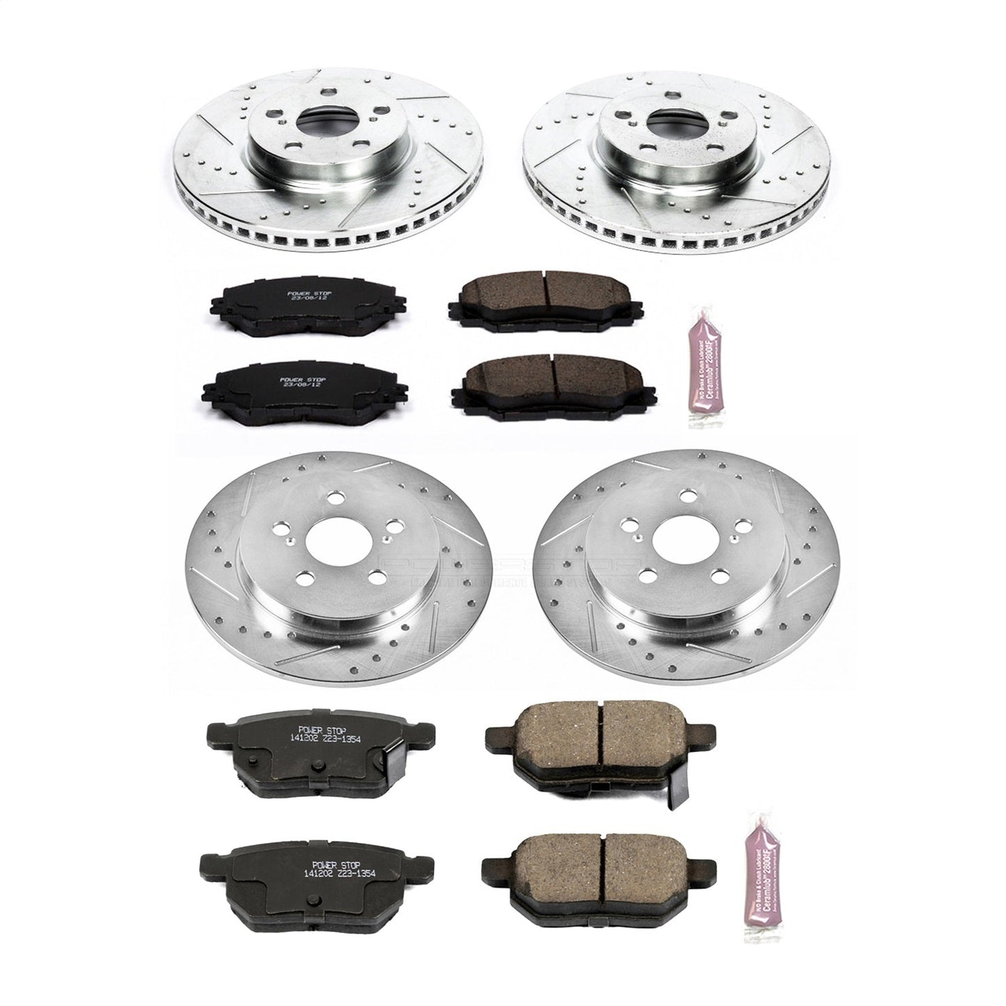 PowerStop Front & Rear Z23 Evolution Sport Brake Kit | Pontiac Vibe (09-10) (K4140)