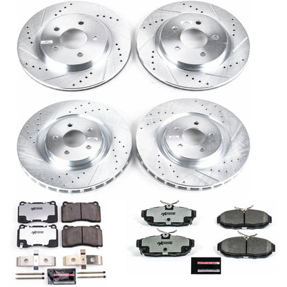 PowerStop Front & Rear Z26 Street Warrior Brake Kit | Ford Mustang (11-14) (K4148-26)