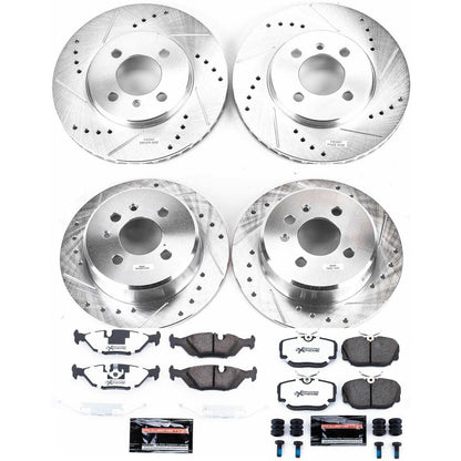 PowerStop Front & Rear Z26 Street Warrior Brake Kit | BMW 318i (91-92) (K4167-26)