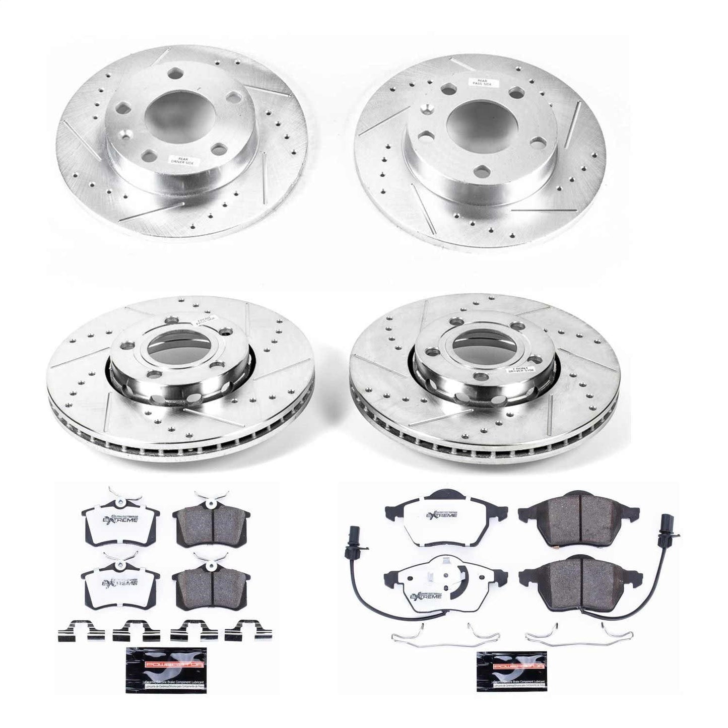 PowerStop Front & Rear Z26 Street Warrior Brake Kit | Audi A4 (05-06) (K4196-26)