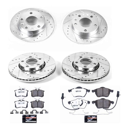 PowerStop Front & Rear Z26 Street Warrior Brake Kit | Audi A4 (05-06) (K4196-26)