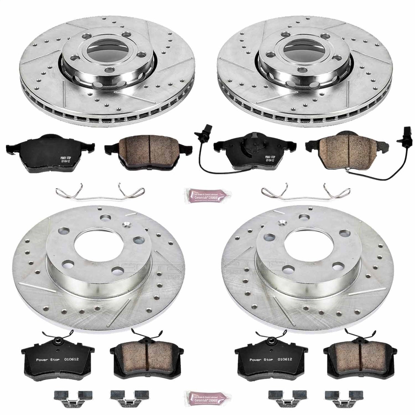 PowerStop Front & Rear Z23 Evolution Sport Brake Kit | Audi A4 (05-06) (K4196)