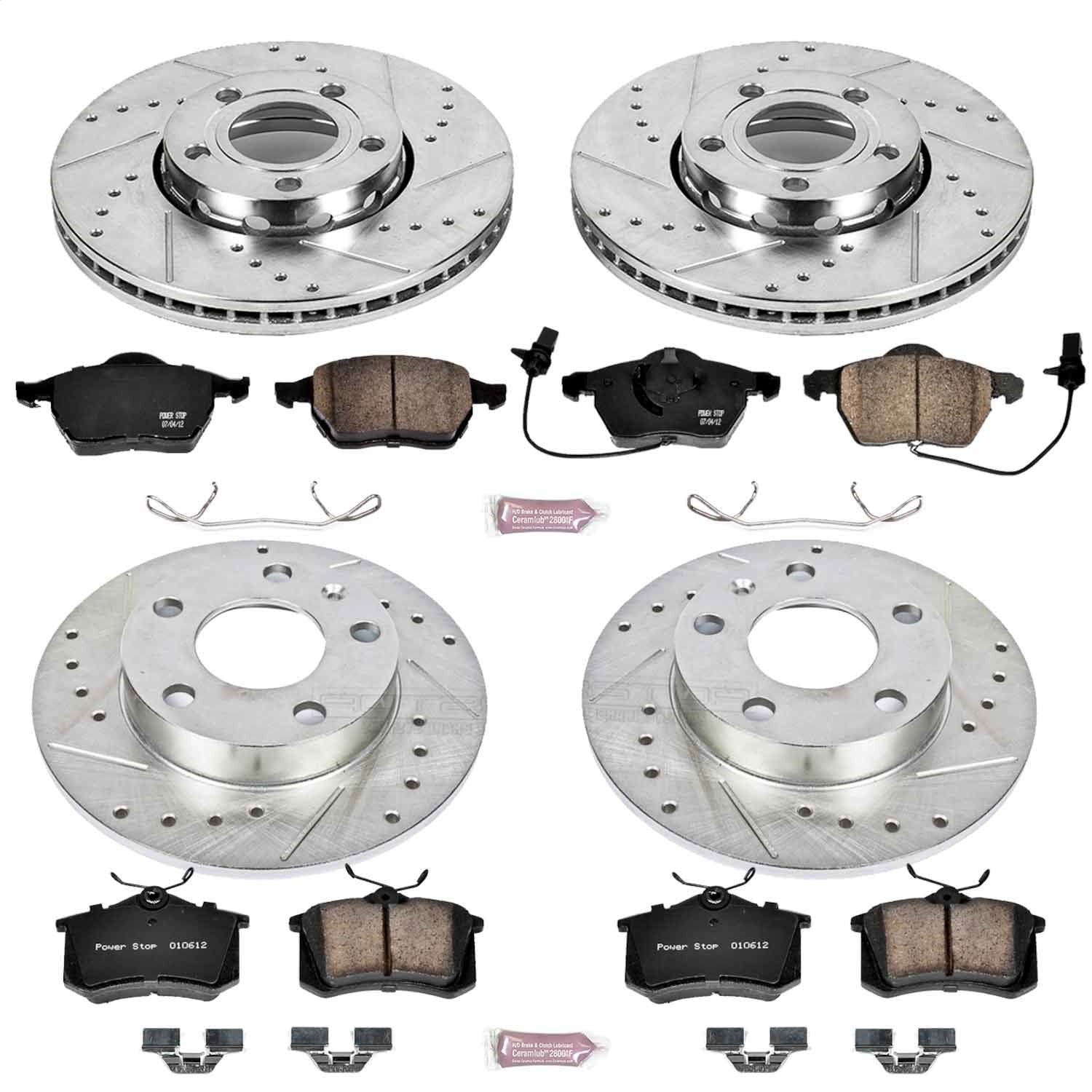 PowerStop Front & Rear Z23 Evolution Sport Brake Kit | Audi A4 (05-06) (K4196)