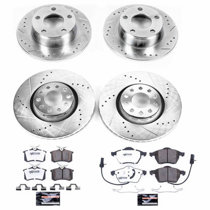 PowerStop Front & Rear Z26 Street Warrior Brake Kit | Audi A6 Quattro (99-04) (K4197-26)