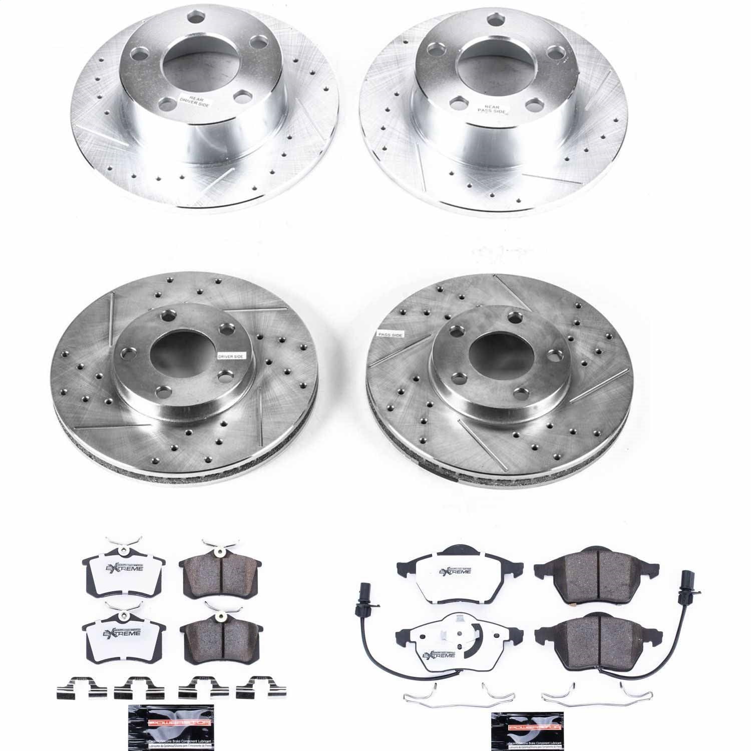 PowerStop Front & Rear Z26 Street Warrior Brake Kit | Volkswagen Passat (98) (K4202-26)