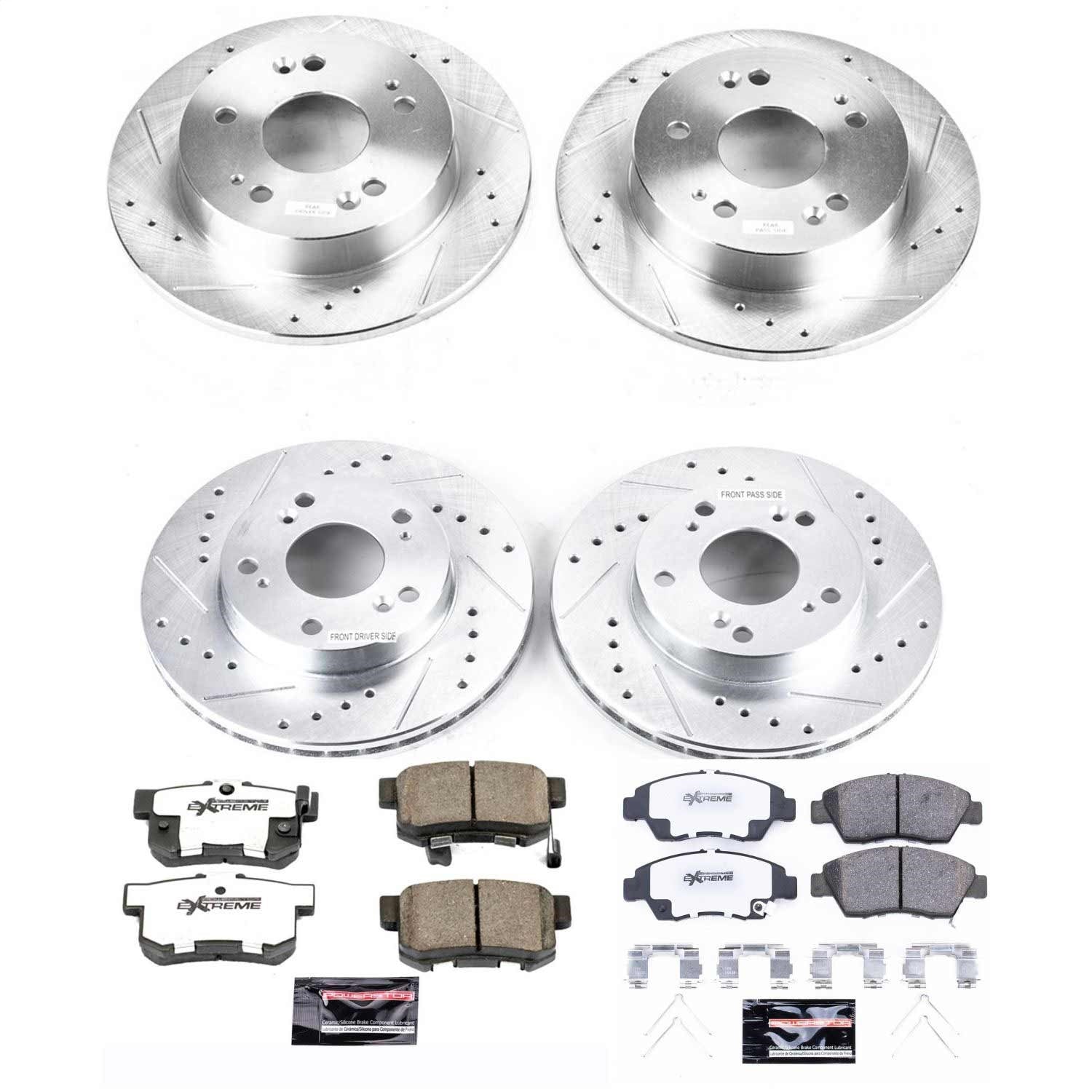 PowerStop Front & Rear Z26 Street Warrior Brake Kit | Honda Civic (09-11) (K4276-26)