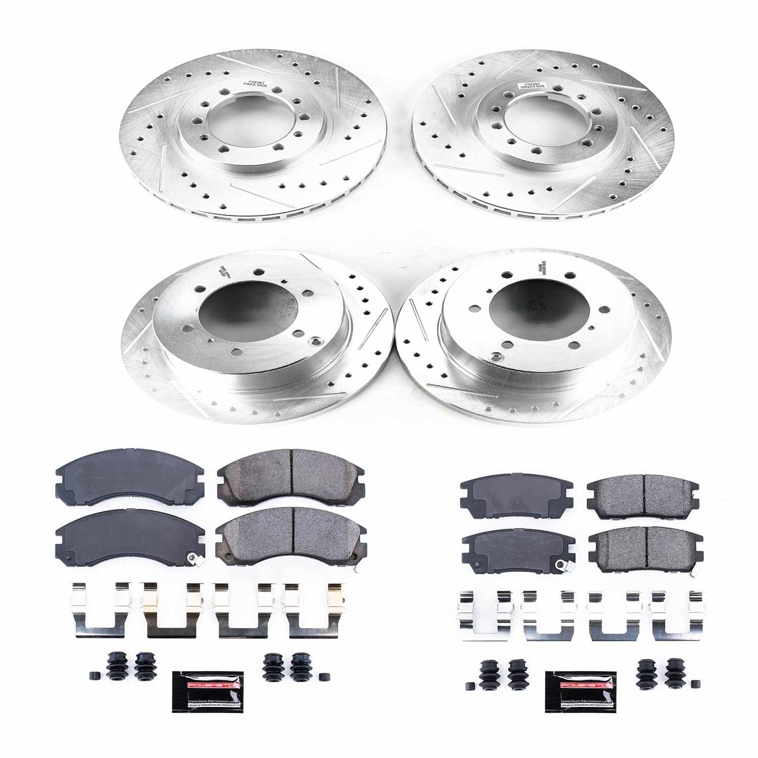 PowerStop Front & Rear Z23 Evolution Sport Brake Kit | Mitsubishi Montero (91-96) (K4305)