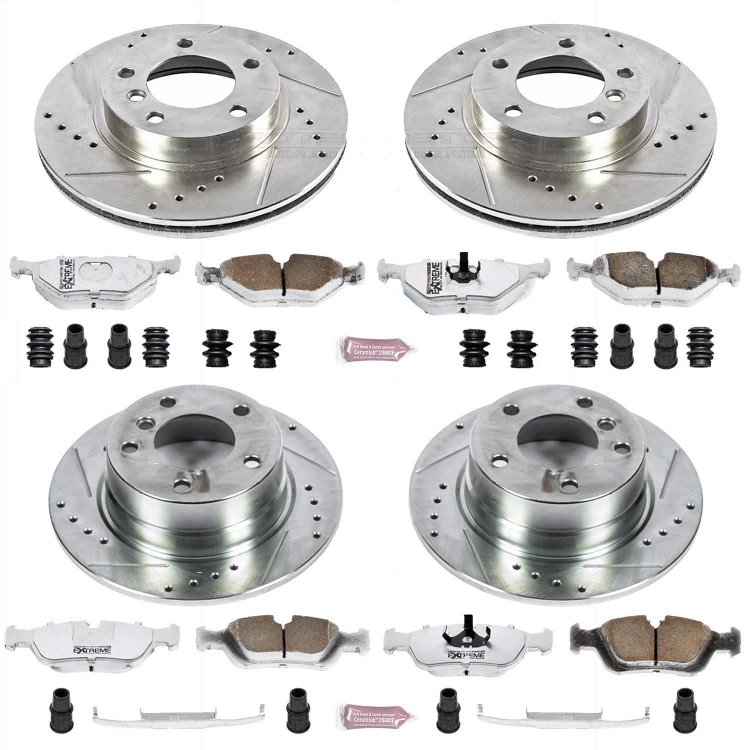 PowerStop Front & Rear Z26 Street Warrior Brake Kit | BMW Z4 (03-05) (K4371-26)