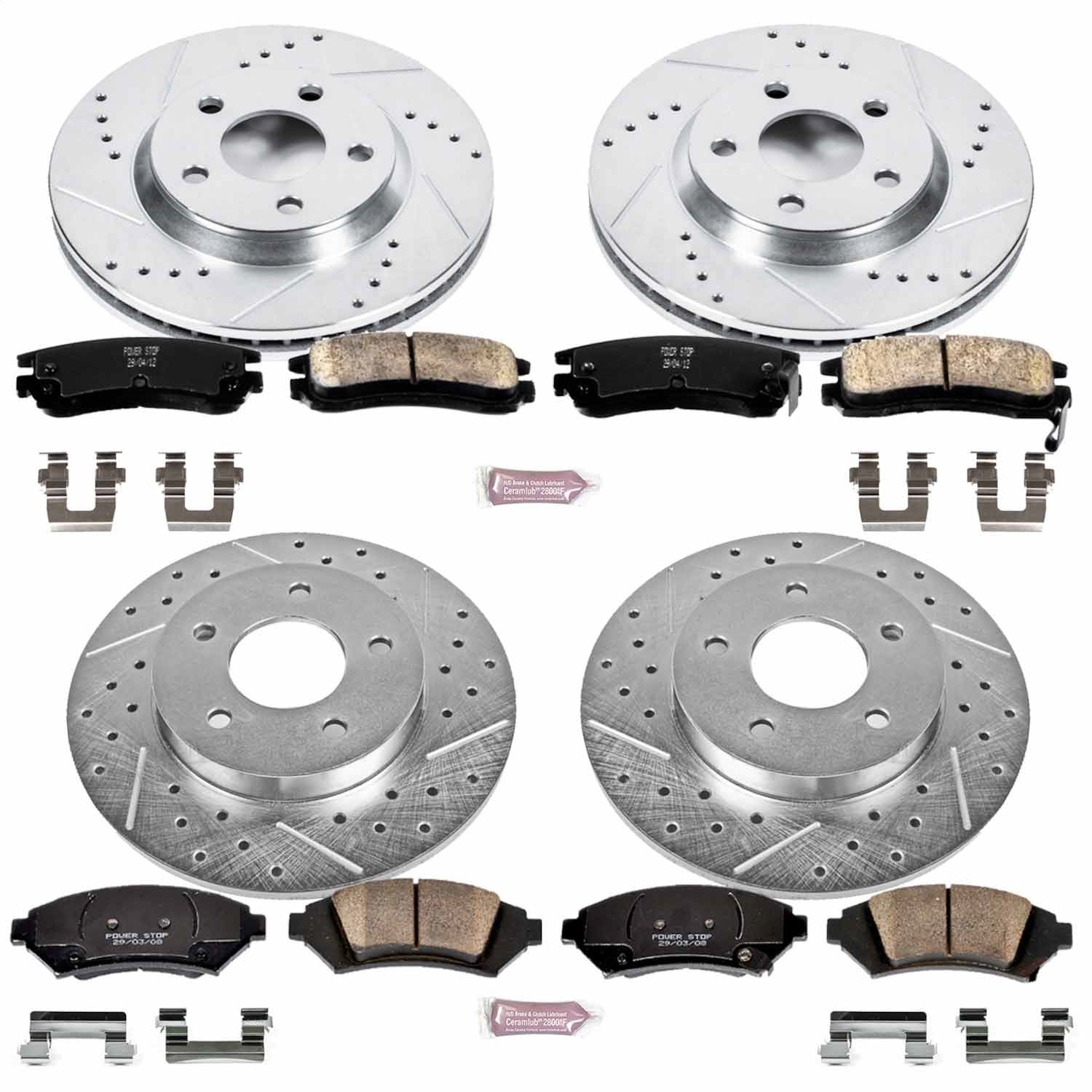 PowerStop Front & Rear Z23 Evolution Sport Brake Kit | Buick LeSabre (05) (K4379)