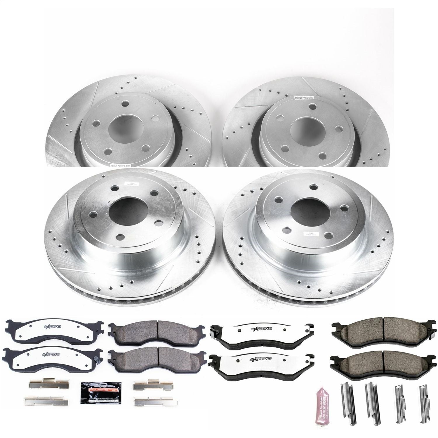 PowerStop Front and Rear Z36 Truck & Tow Brake Kit | Dodge Ram 1500 (04) (K4385-36)