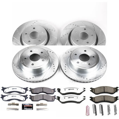 PowerStop Front and Rear Z36 Truck & Tow Brake Kit | Dodge Ram 1500 (04) (K4385-36)