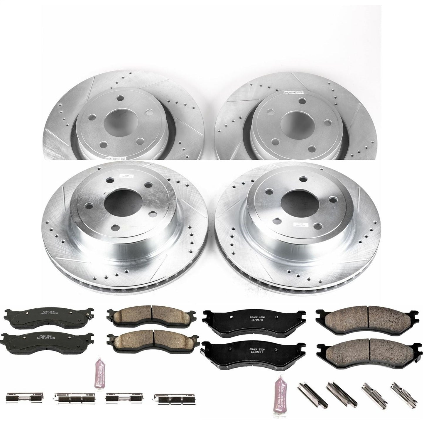 PowerStop Front & Rear Z23 Evolution Brake Kit | Dodge Ram 1500 (04) (K4385)