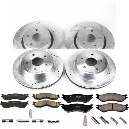 PowerStop Front & Rear Z23 Evolution Brake Kit | Dodge Ram 1500 (04) (K4385)