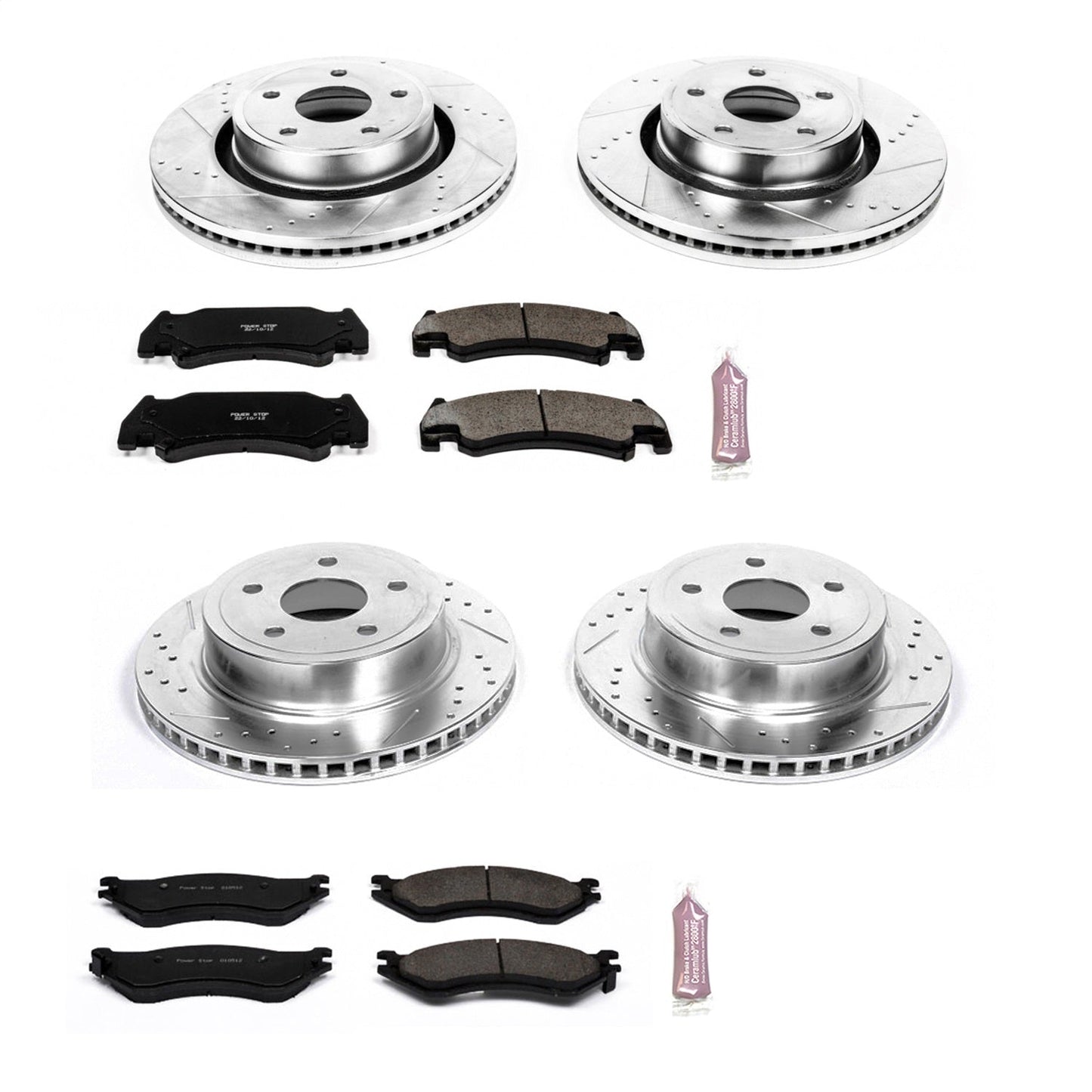 PowerStop Front & Rear Z23 Evolution Sport Brake Kit | Dodge Ram 1500 (05-06) (K4386)