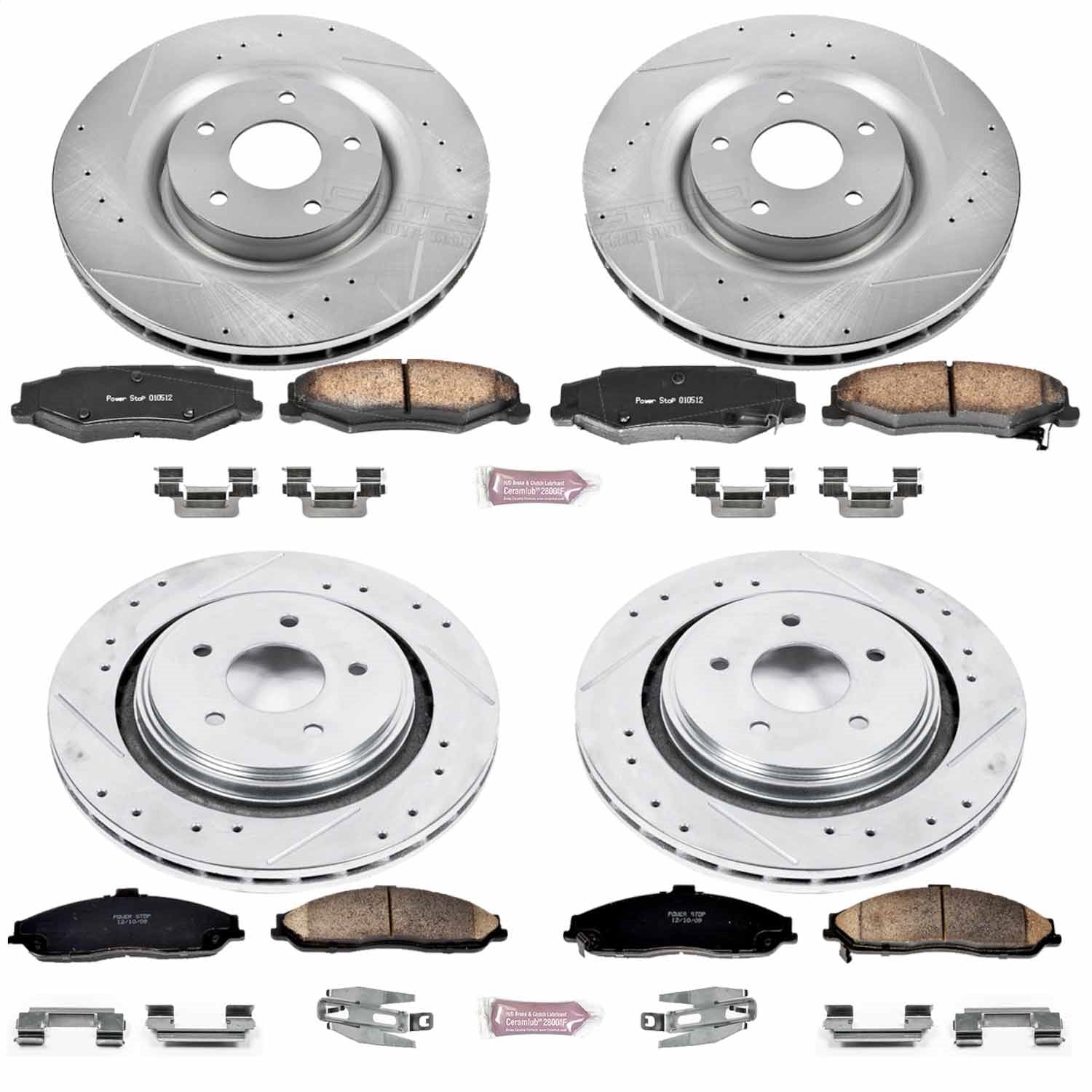 PowerStop Front & Rear Z23 Evolution Sport Brake Kit | Cadillac XLR (06-09) (K4400)