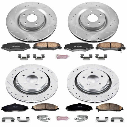 PowerStop Front & Rear Z23 Evolution Sport Brake Kit | Cadillac XLR (06-09) (K4400)