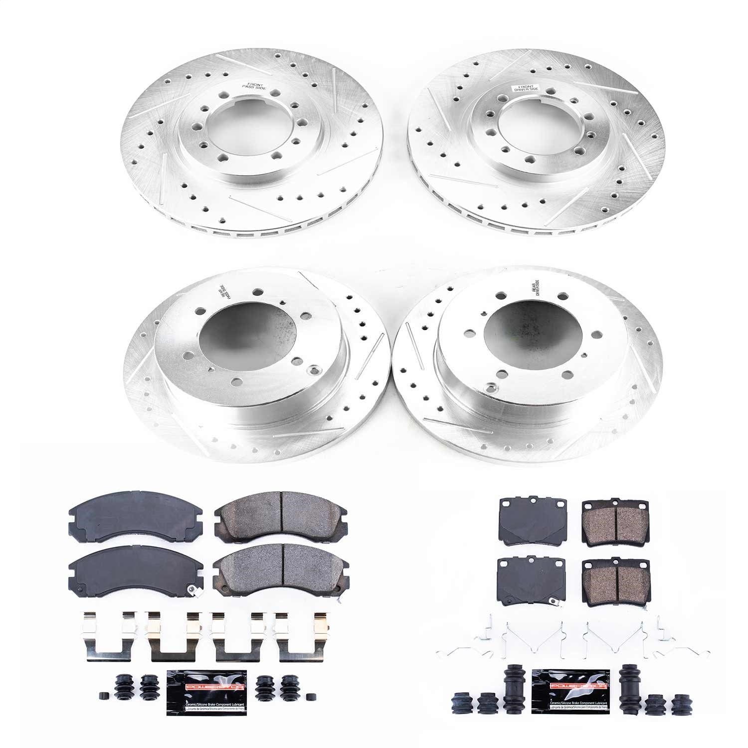 PowerStop Front & Rear Z23 Evolution Sport Brake Kit | Mitsubishi Montero Sport (97-04) (K4402)