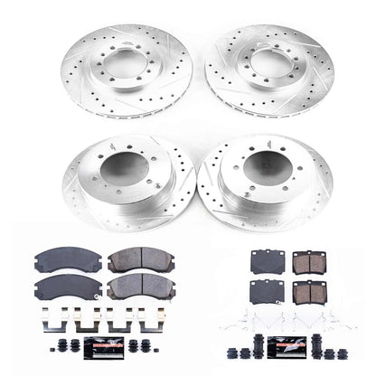 PowerStop Front & Rear Z23 Evolution Sport Brake Kit | Mitsubishi Montero Sport (97-04) (K4402)