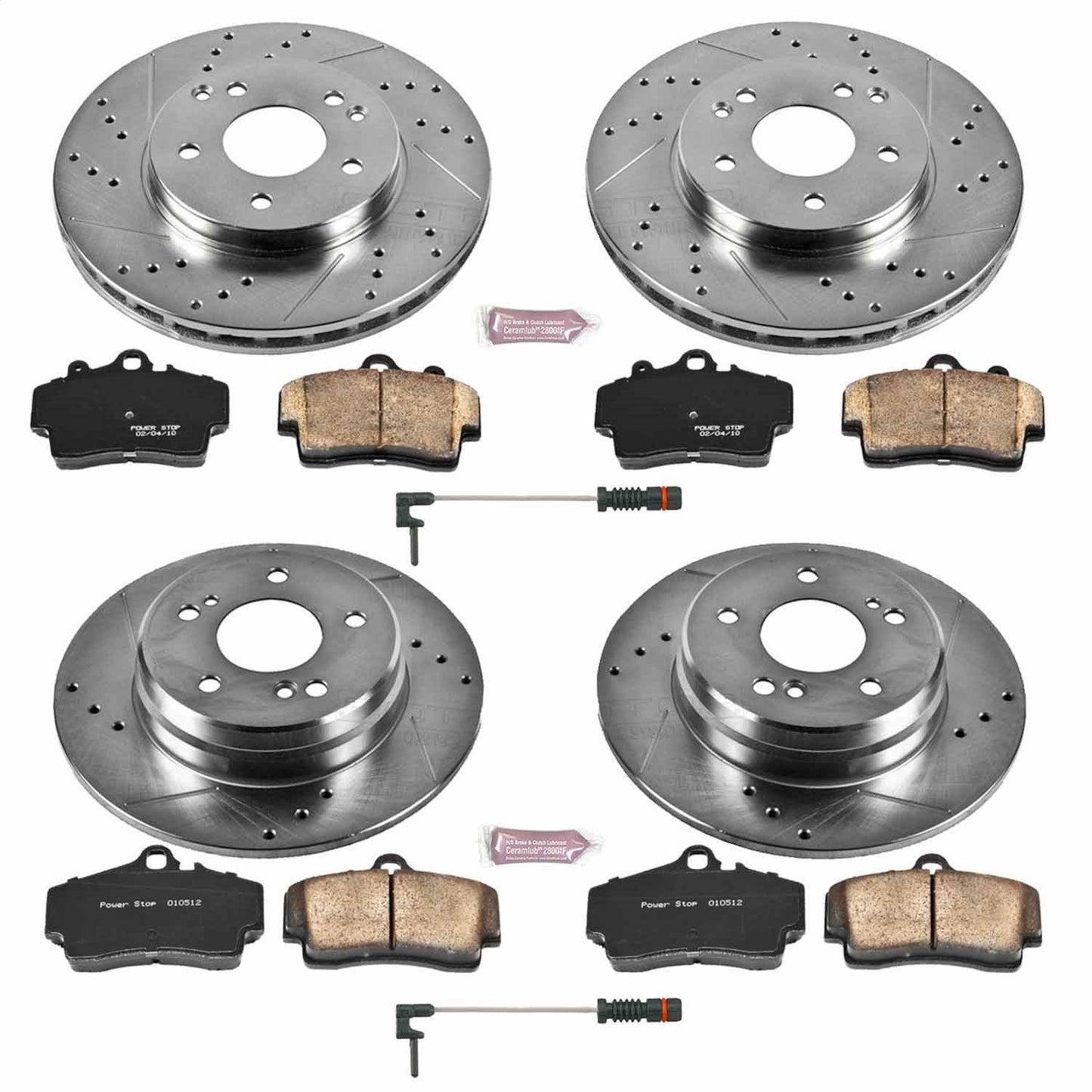 PowerStop Z23 Evolution Sport Front & Rear Brake Kit | Mercedes-Benz C230 (99-00) (K4417)